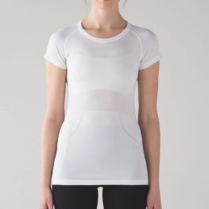 lululemon white swiftly tech short sleeve (size 4)